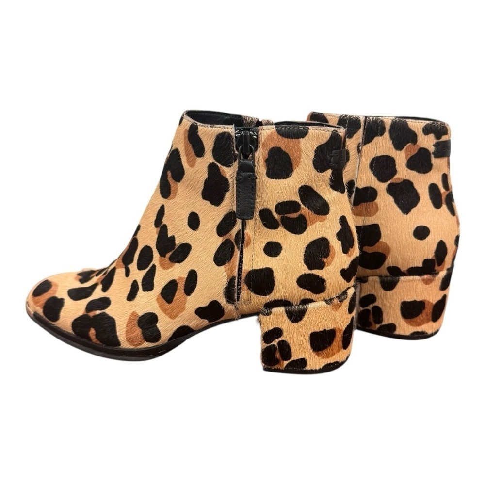 Cole Haan Grand Ambition Tan and Black Leopard Ankle Boots 5.5 EUC